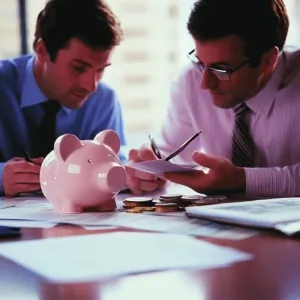 Advisors meeting to design a cash value life insurance policy